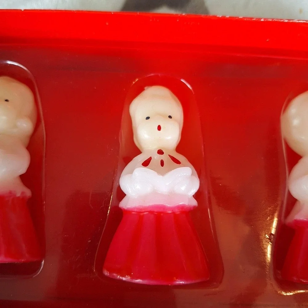 Vintage 2005 Radko Christmas Caroler Candles Set of 3 NIB Vermont Country Store